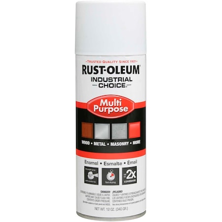 Rust-Oleum White, Flat, 12 oz 1690830